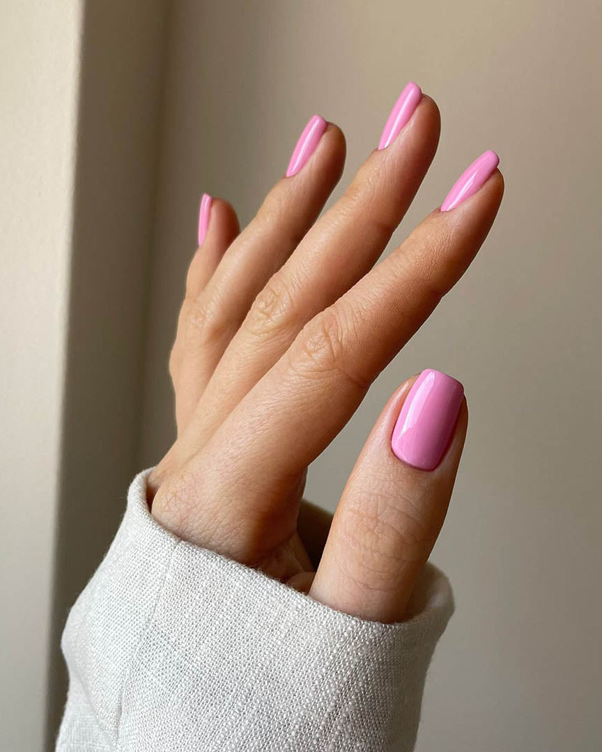 Soft pink nail polish