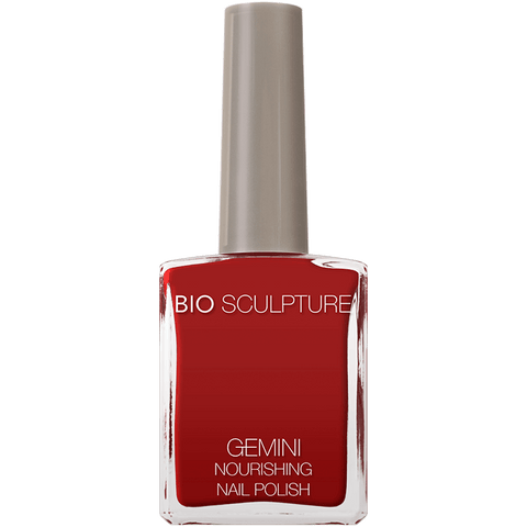 Dark red nail polish