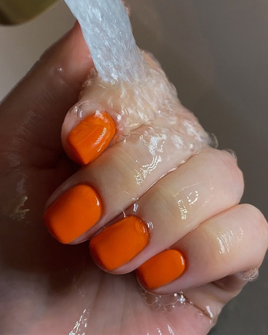 Tangerine orange nails