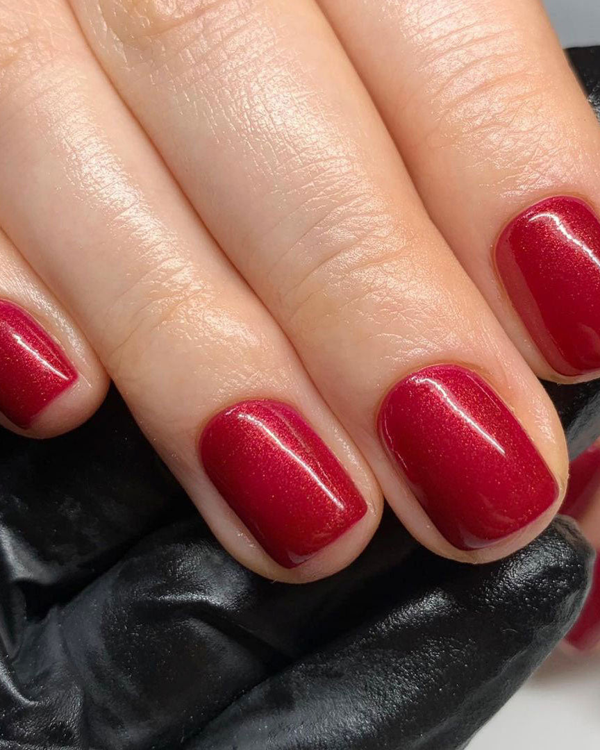 Ruby red nails