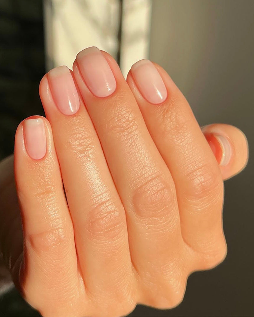 Hint of pink nails