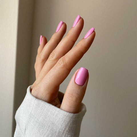 Soft pink nail polish