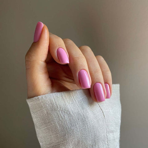 Soft pink nail polish
