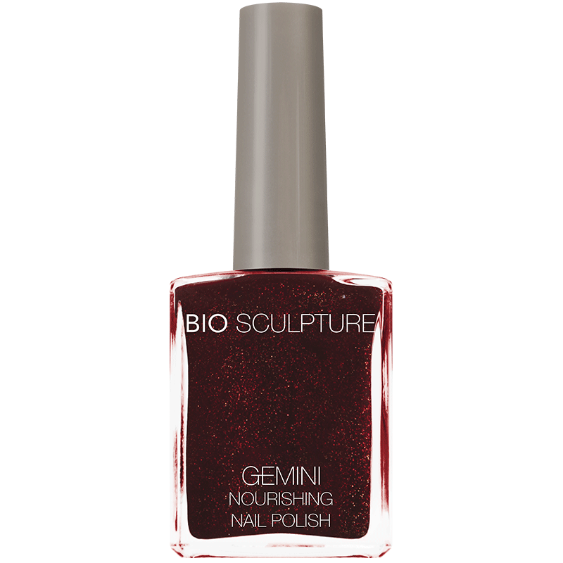 Red sparkly nail polish