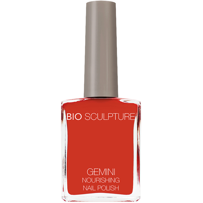 Orange red nail polish