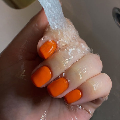 Tangerine orange nails