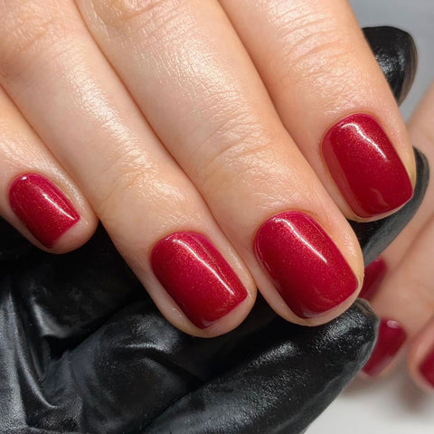 Ruby red nails