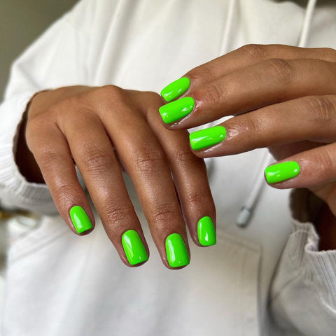 Neon green nails