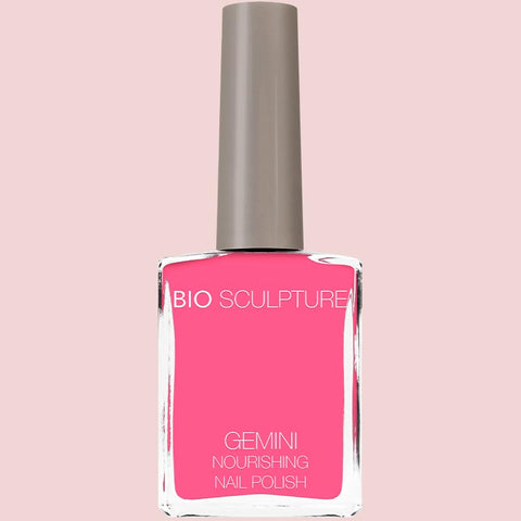 Neon pink nail polish
