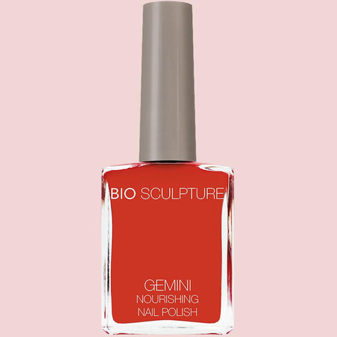 Orange red nail polish