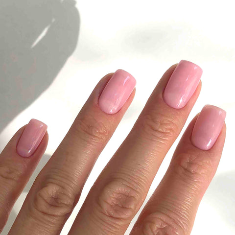 Pink gel nails